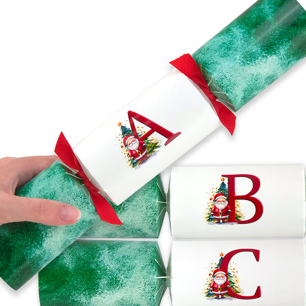 Letters A to Z | Single Christmas Cracker Making Craft Kit | Santa Design