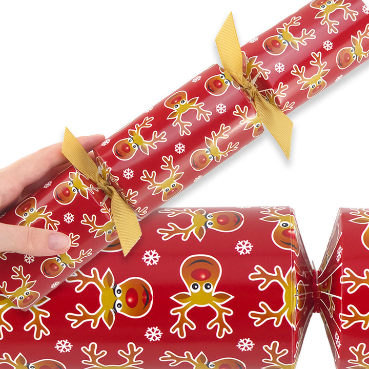 Reusable Keepsake Christmas Cracker Set | Cheery Rudolph | Luxury DIY