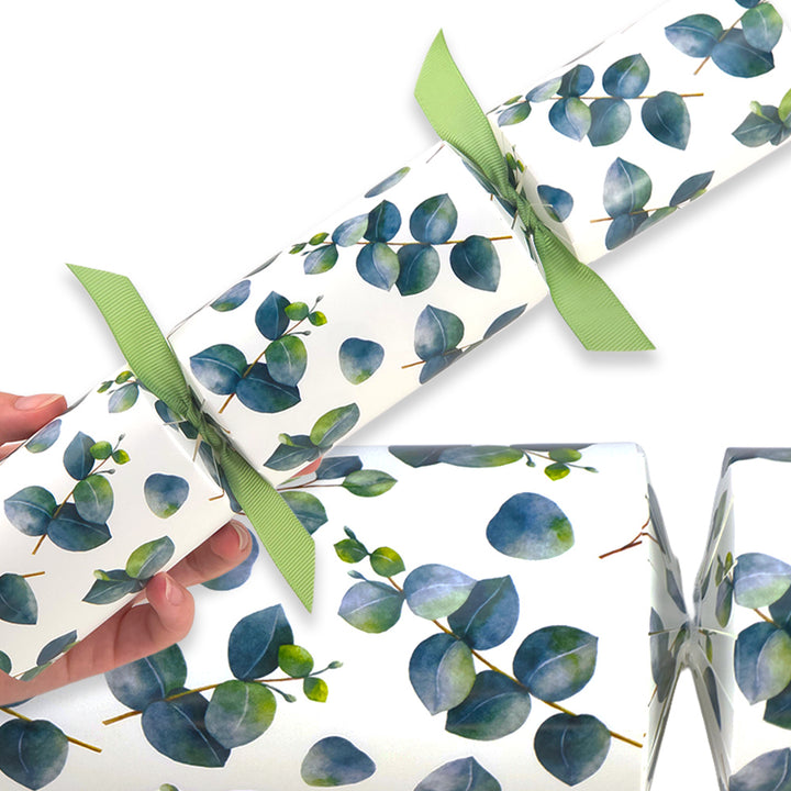 Reusable Keepsake Christmas Cracker Set | Watercolour Eucalyptus | DIY