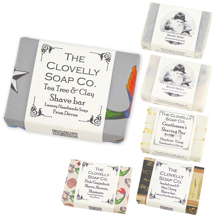 Luxury Shave &amp; Beard Wash Bars | 50g | Little Gift | Cracker Filler