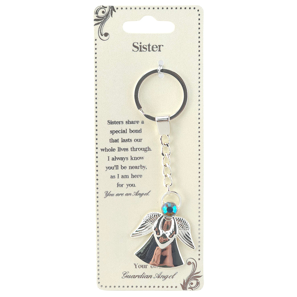 Sister | Guardian Angel Keychain | Mini Gift Idea