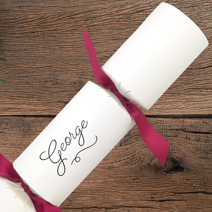 Personalised Calligraphy Name Printed Crackers | Craft Kit | Add Your Own Names  | Minimum 4