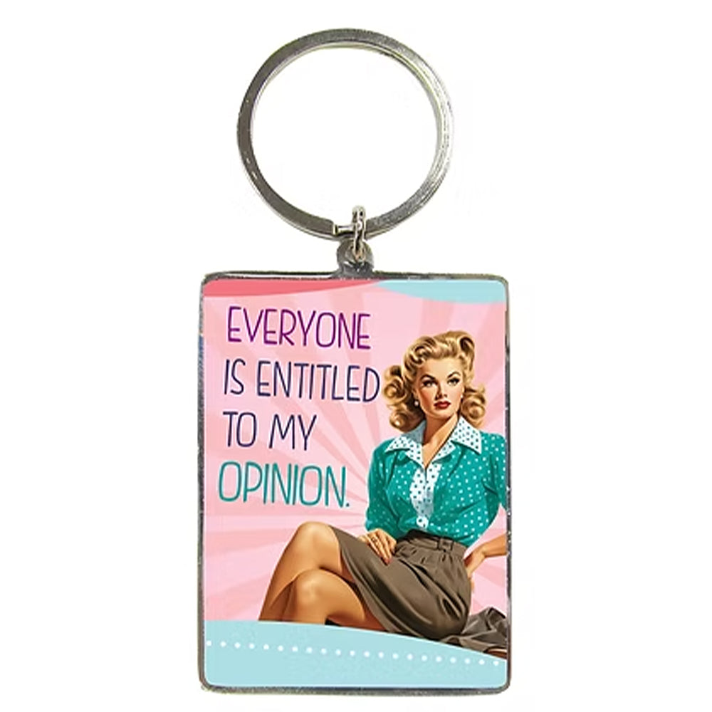 Everyone Is Entitled To My Opinion | Ladies Retro Keyring | Cracker Filler