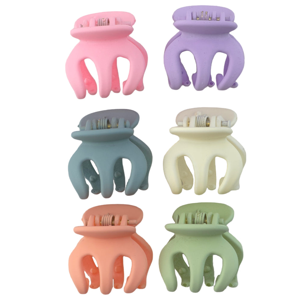 6 Pastel Coloured Mini Hair Clamp | Little Gift | Cracker Filler