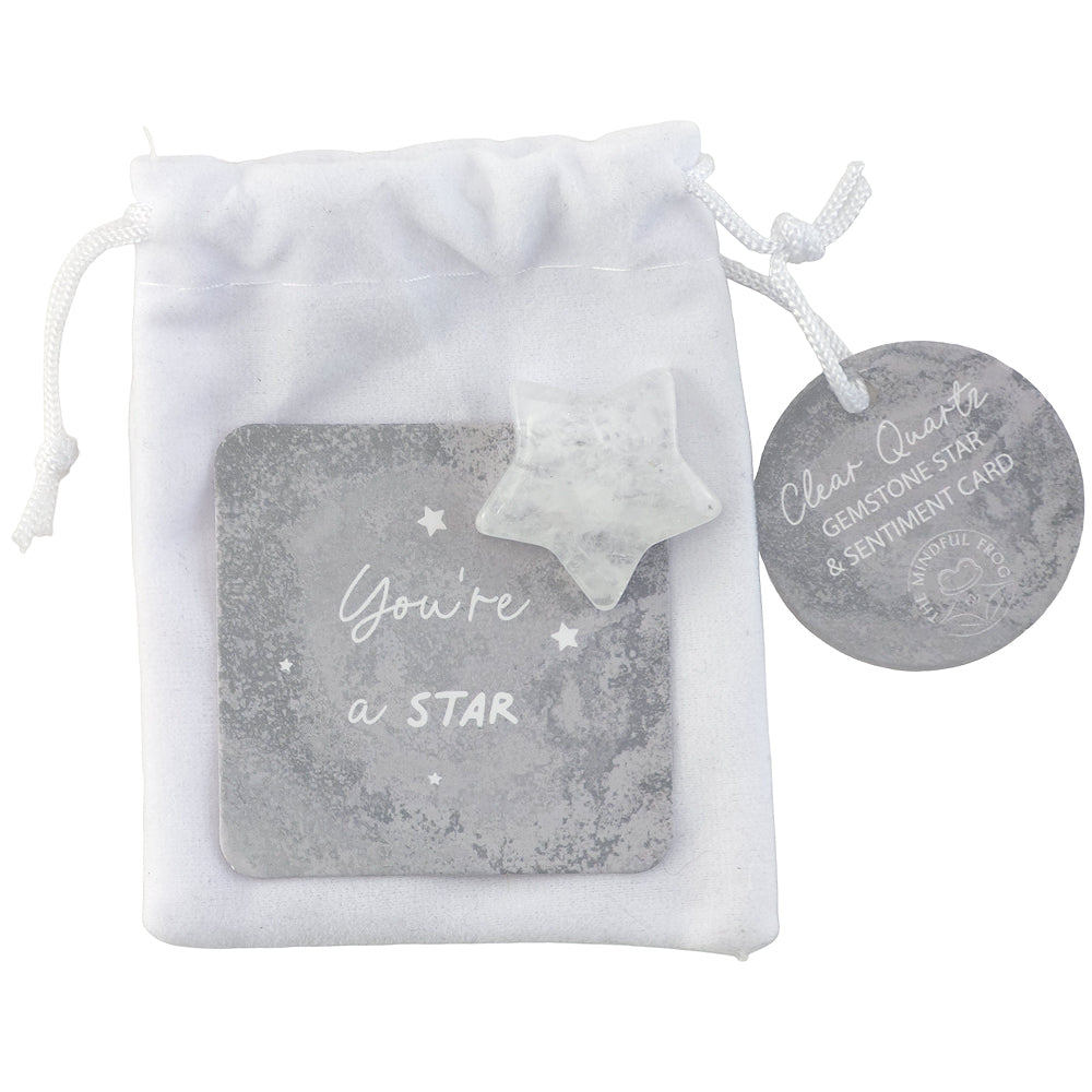 You're A Star | Clear Quartz Crystal Star | Clarity | Little Gift | Cracker Filler