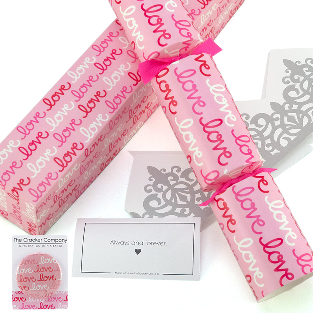 Love Love Love | Single Filled Valentine's Day Cracker | Choice of Gifts