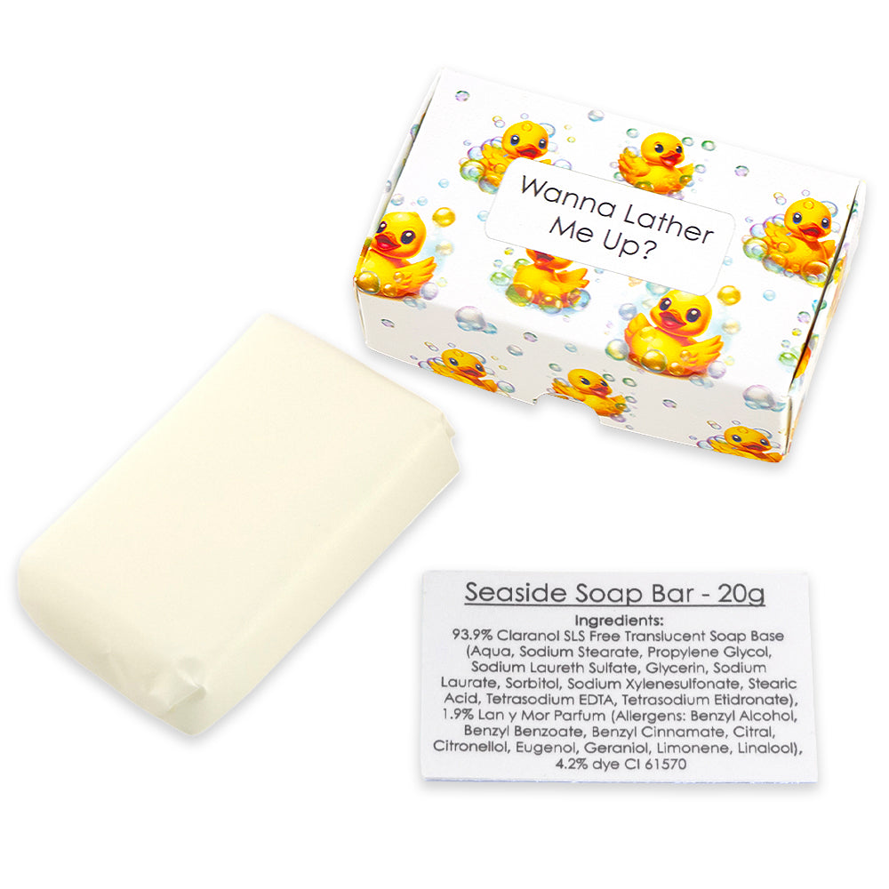 Wanna Lather Me Up? | Seaside | 20g Travel Soap Bar | Cracker Filler Gift