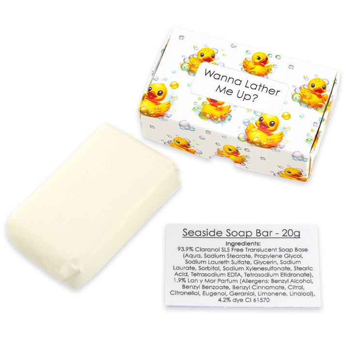 Wanna Lather Me Up? | Seaside | 20g Travel Soap Bar | Cracker Filler Gift