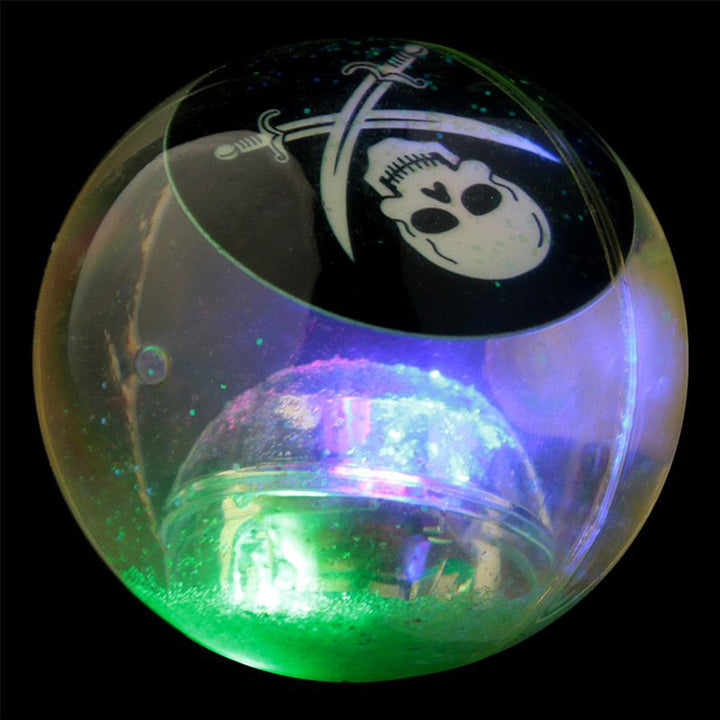 Pirate LED Flashing Rubber Bouncy Ball | 5.5cm | Party Bag Gift | Cracker Filler