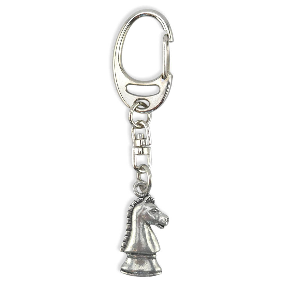 Knight Chess Piece | English Pewter 3D Keyring | Little Gift | Cracker Filler