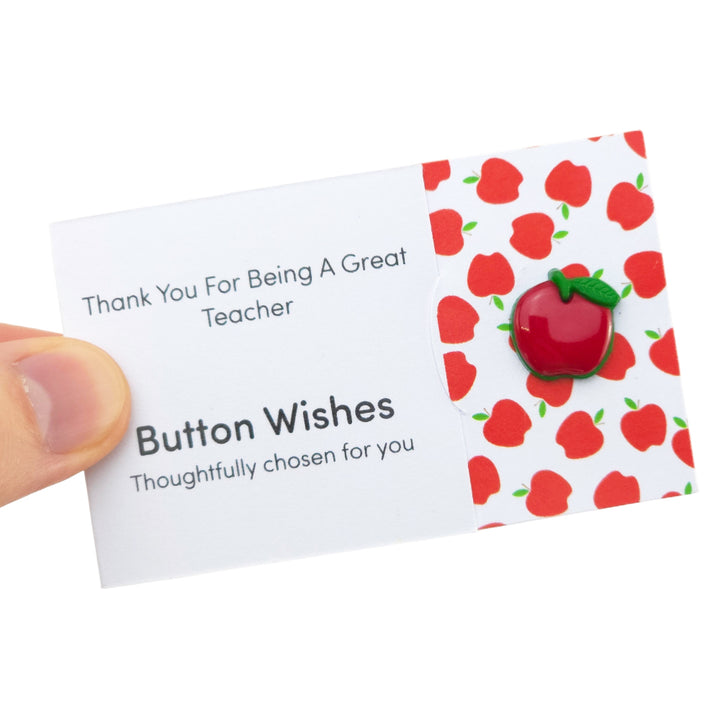 Thank You For Being A Great Teacher | Button Wishes Sew On Token | Little Gift