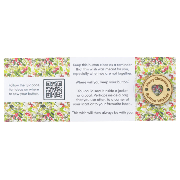 Watercolour Berries | Button Wishes | Merry Christmas | Little Gift Cracker Filler