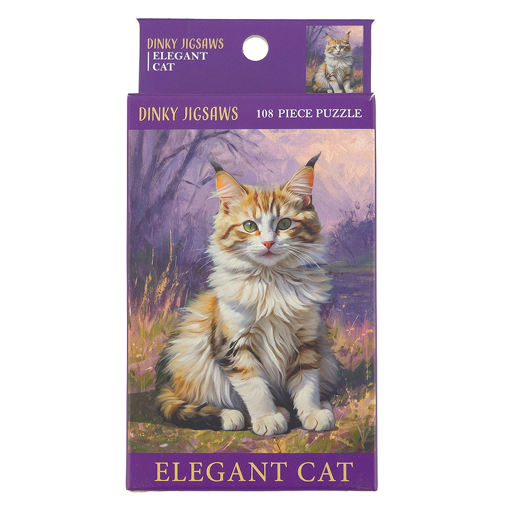 Elegant Cats Dinky Jigsaw Puzzle | 100 Pieces | Little Gift