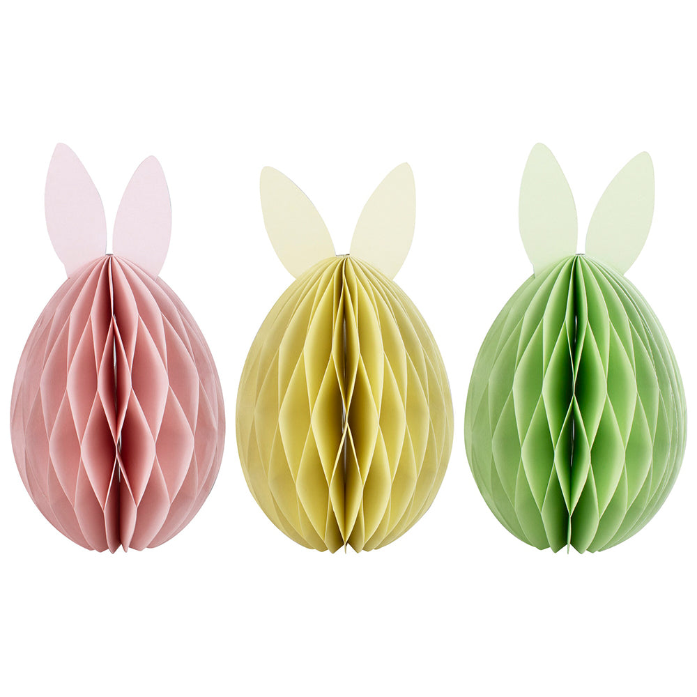 Cute as a Bunny | Easter Honeycomb Table Decorations | Pack of 3 | 10cm Tall