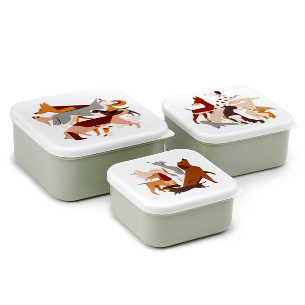 Dog Lovers Lunch Boxes | Set of 3 | Stacking and Nesting | Gift Idea