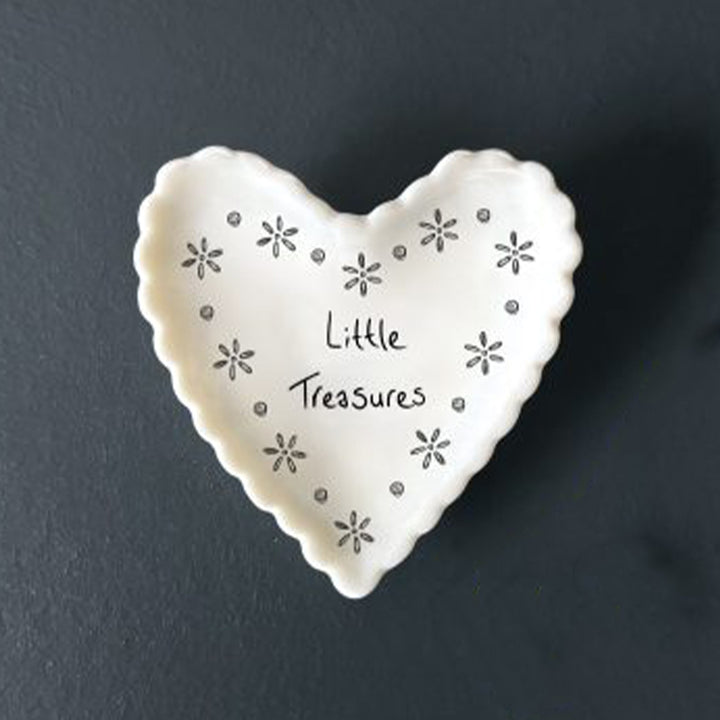 Little Treasures | Little Scalloped Heart Dish |  Little Gift | Cracker Filler