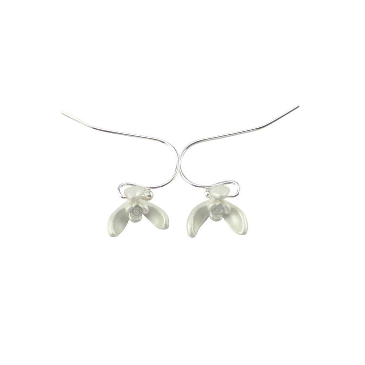 Dainty Snowdrops | Silver Tone Drop Earrings | Little Gift | Cracker Filler