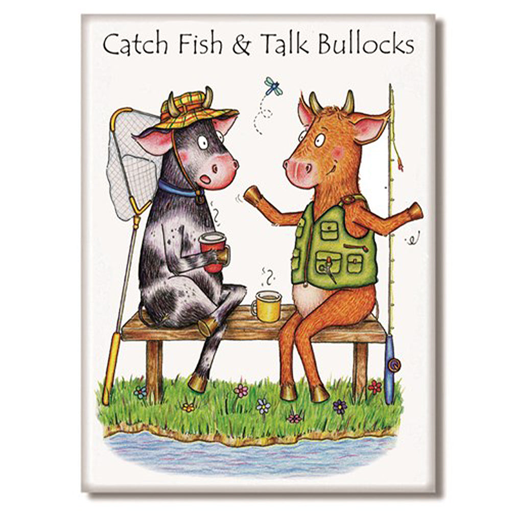 Catch Fish &amp; Talk Bullocks! | Funny Magnet | Little Gift | Cracker Filler