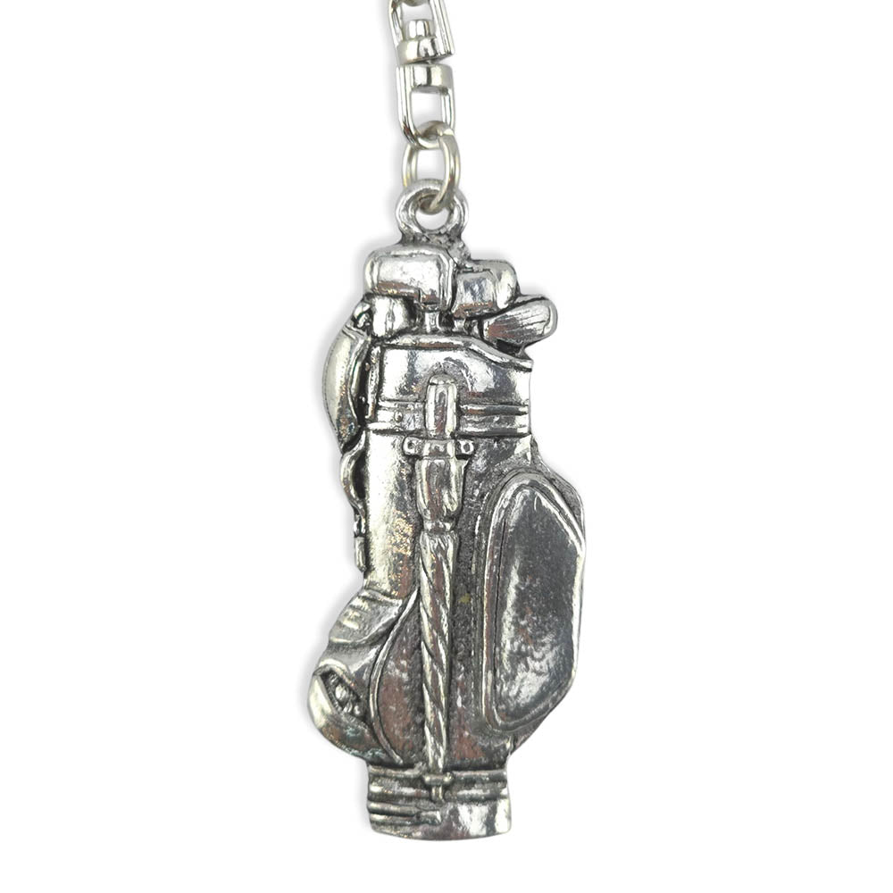 Golf Bag | Chunky English Pewter 3D Keyring | Little Gift | Cracker Filler