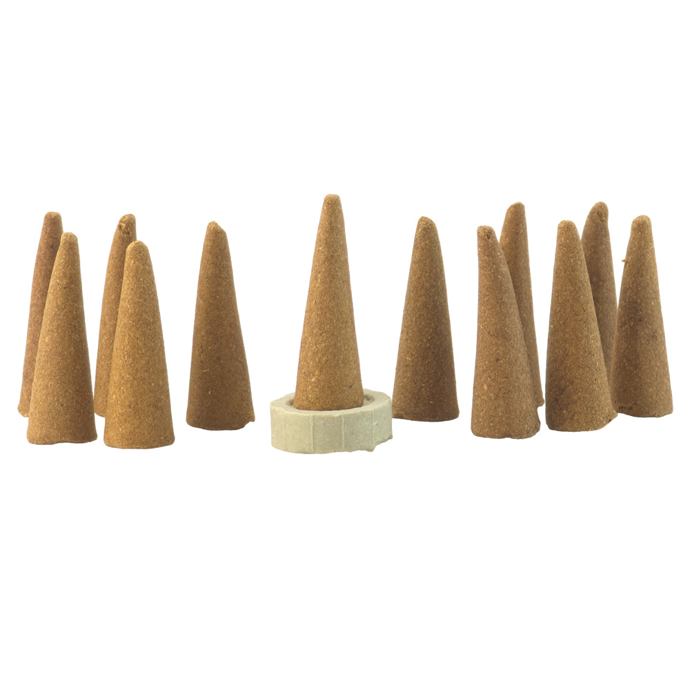 Sandalwood Scented | 12 Dhoop Cones & Stand | Cracker Filler | Little Gift