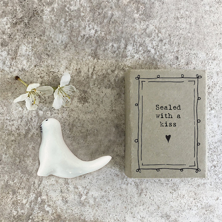 Sealed With a Kiss Matchbox | Ceramic Seal | Cracker Filler | Mini Gift
