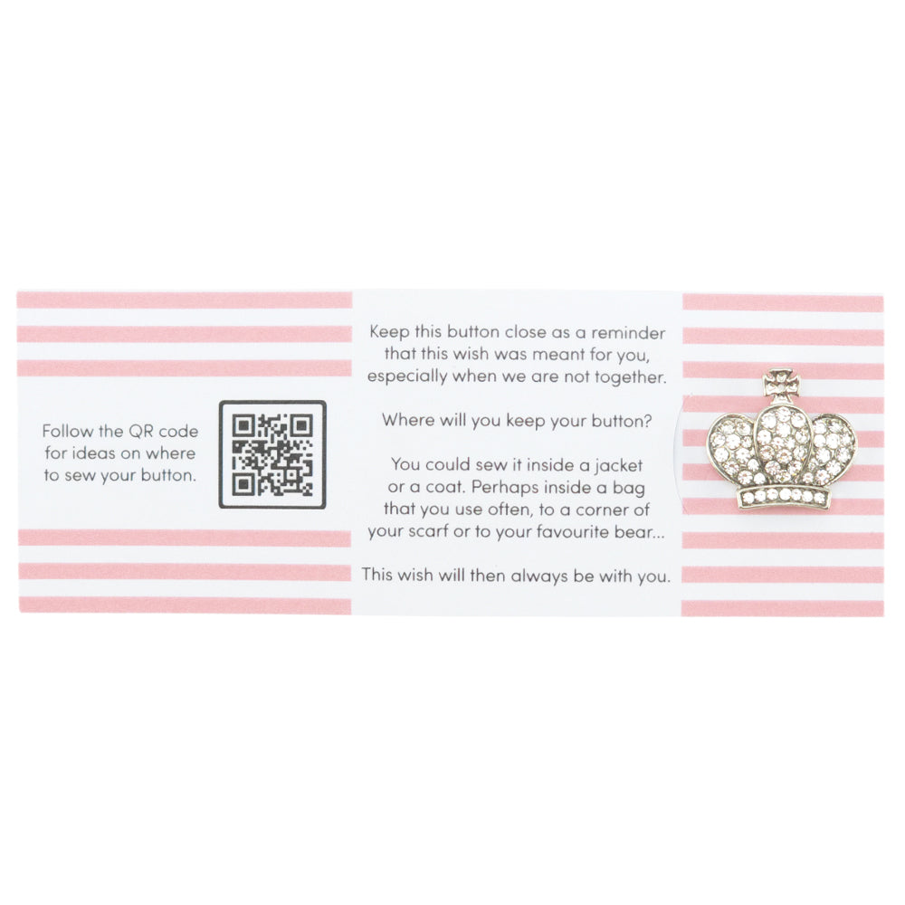 To The Best Nan | Diamante Crown | Button Wishes Sew On Token | Cracker Filler