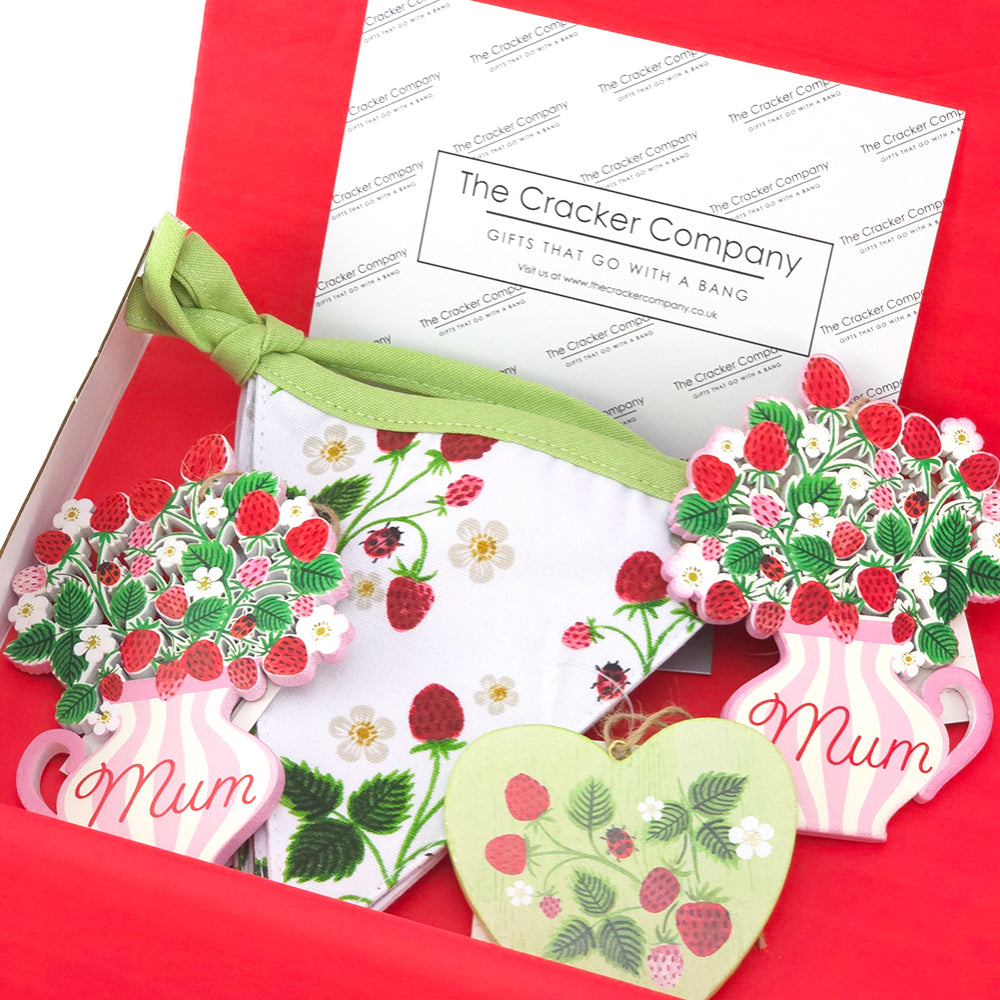 Mum Loves Strawberries | Pretty Letterbox Gift for Ladies | Gifts by Post