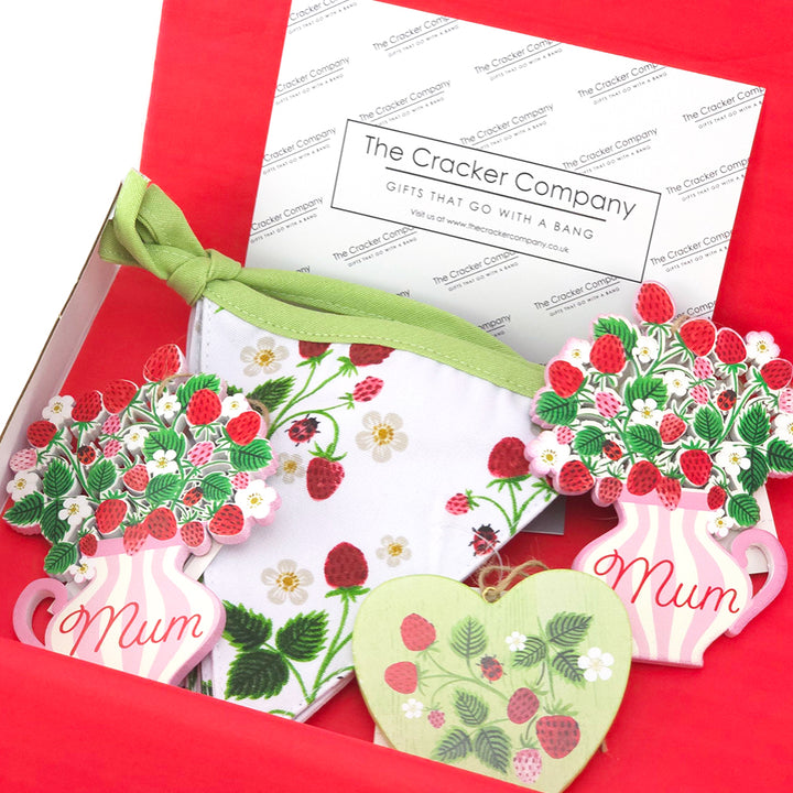 Mum Loves Strawberries | Pretty Letterbox Gift for Ladies | Gifts by Post