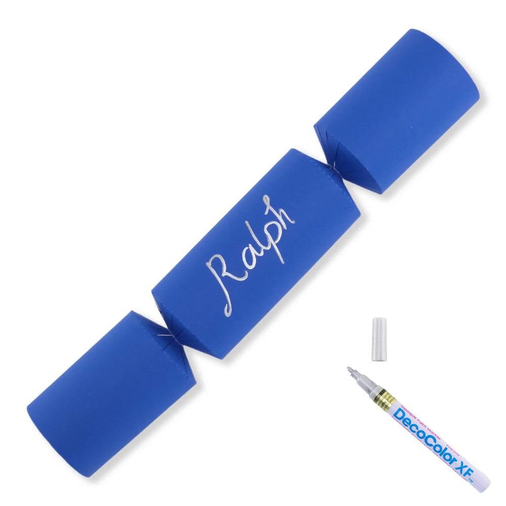 Royal Blue | 12 Personalise Your Own Crackers | Make &amp; Fill Your Own | With Pen