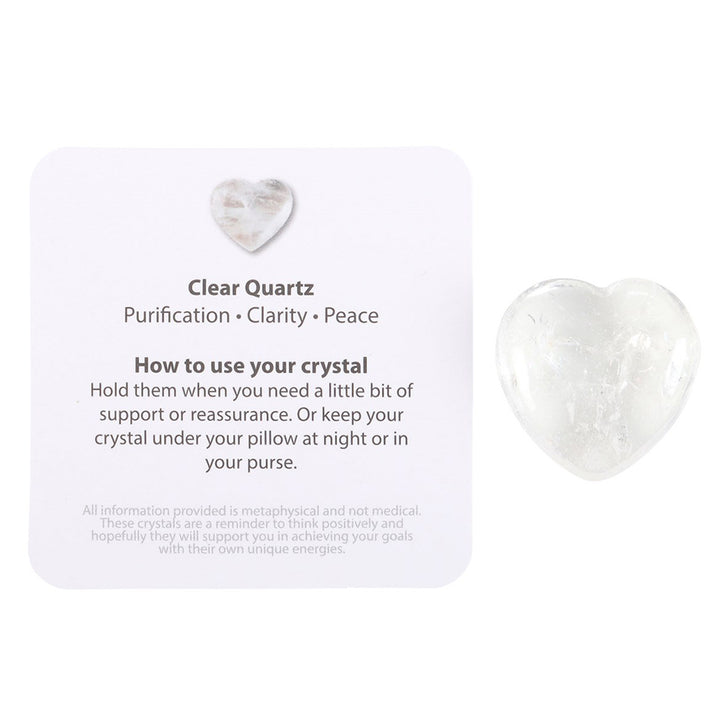 You Rock | Clear Quartz Crystal Heart | Clarity | Mini Gift | Cracker Filler