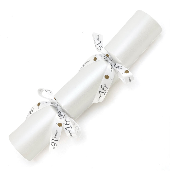 Milestone Birthday Complete Craft Kit &amp; Ribbon | 4 Standard Pearl White Crackers
