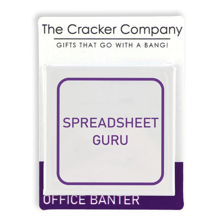 Spreadsheet Guru | Fun Badge | Office Banter | Cracker Filler Gift