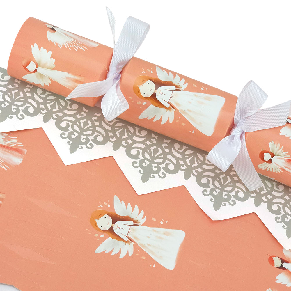 Whimsical Peach Christmas Angels | Cracker Making Craft Kit | Make &amp; Fill Your Own