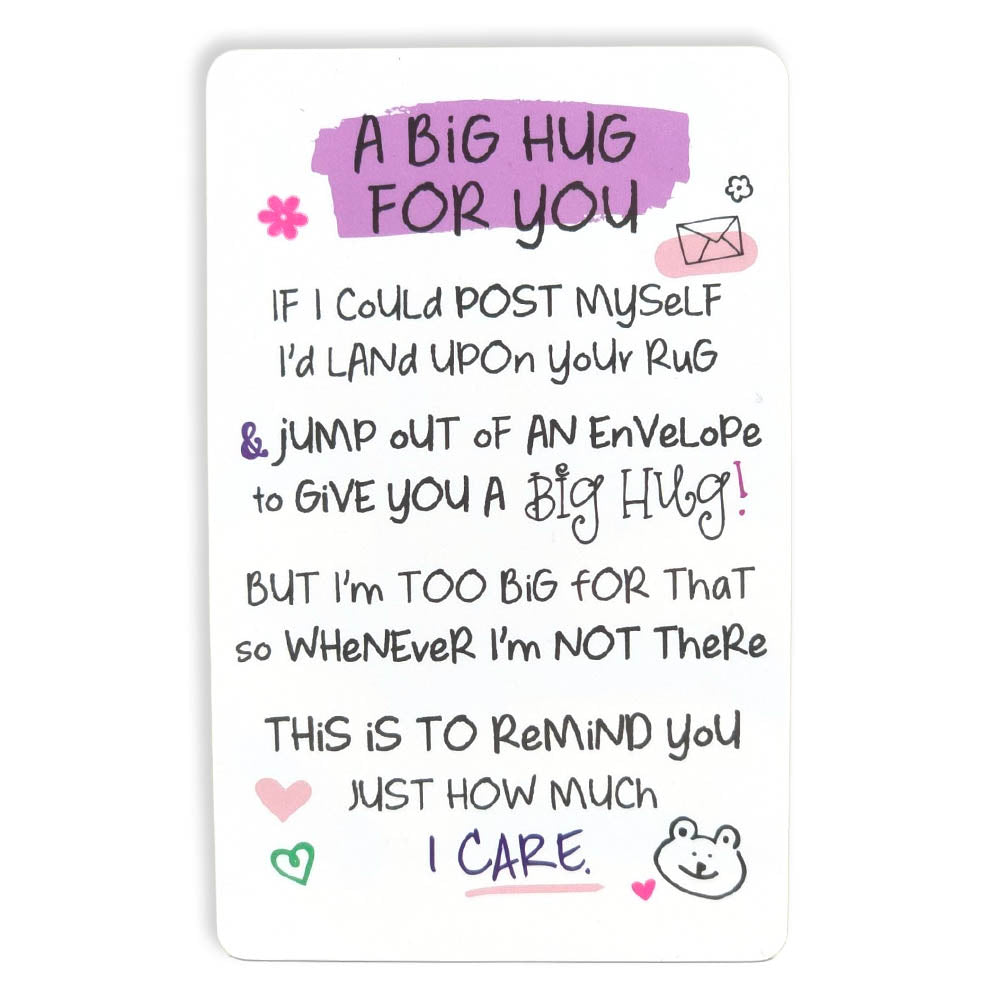 A Big Hug for You | Mini Keepsake Card With Verse | Little Gift | Cracker Filler