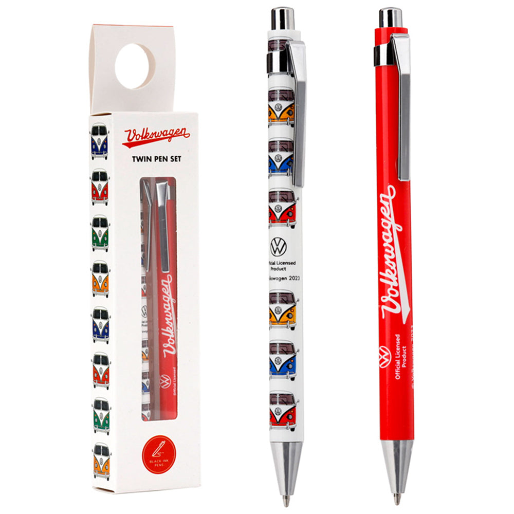 Bright Volkswagen Camper Pens | Twin Pen Set | Boxed Gift for Men