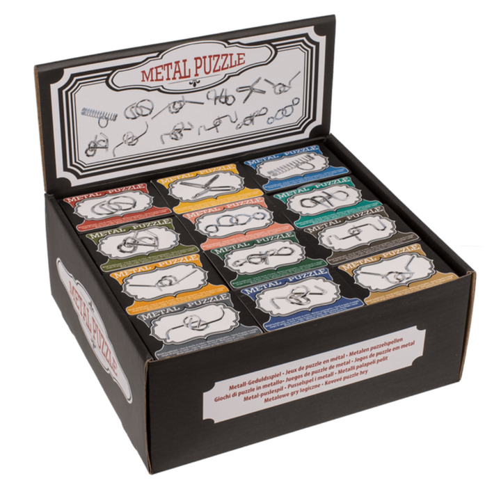 Assorted Mini Metal Puzzles in Boxes | Little Gift | Cracker Filler