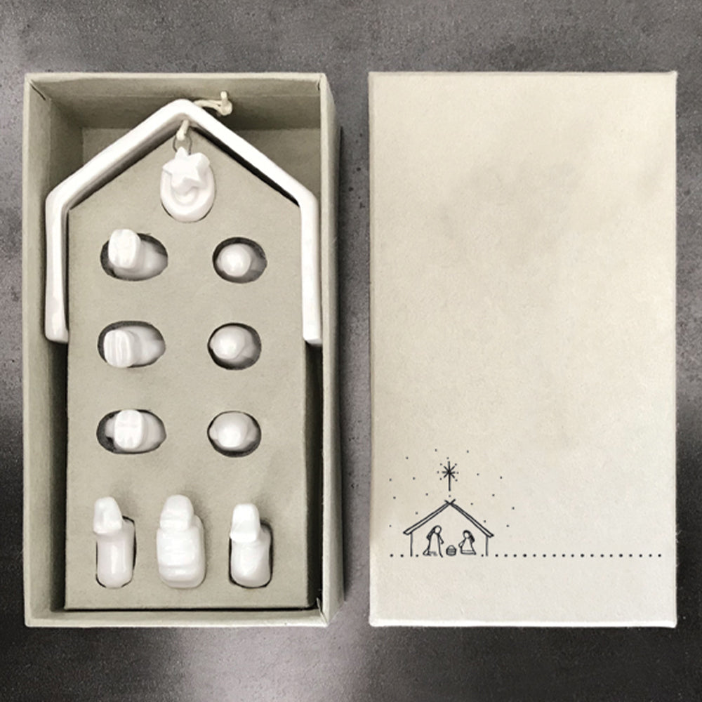 Gorgeous Dainty Porcelain Nativity Set | Christmas Ornament | Lovely Gift