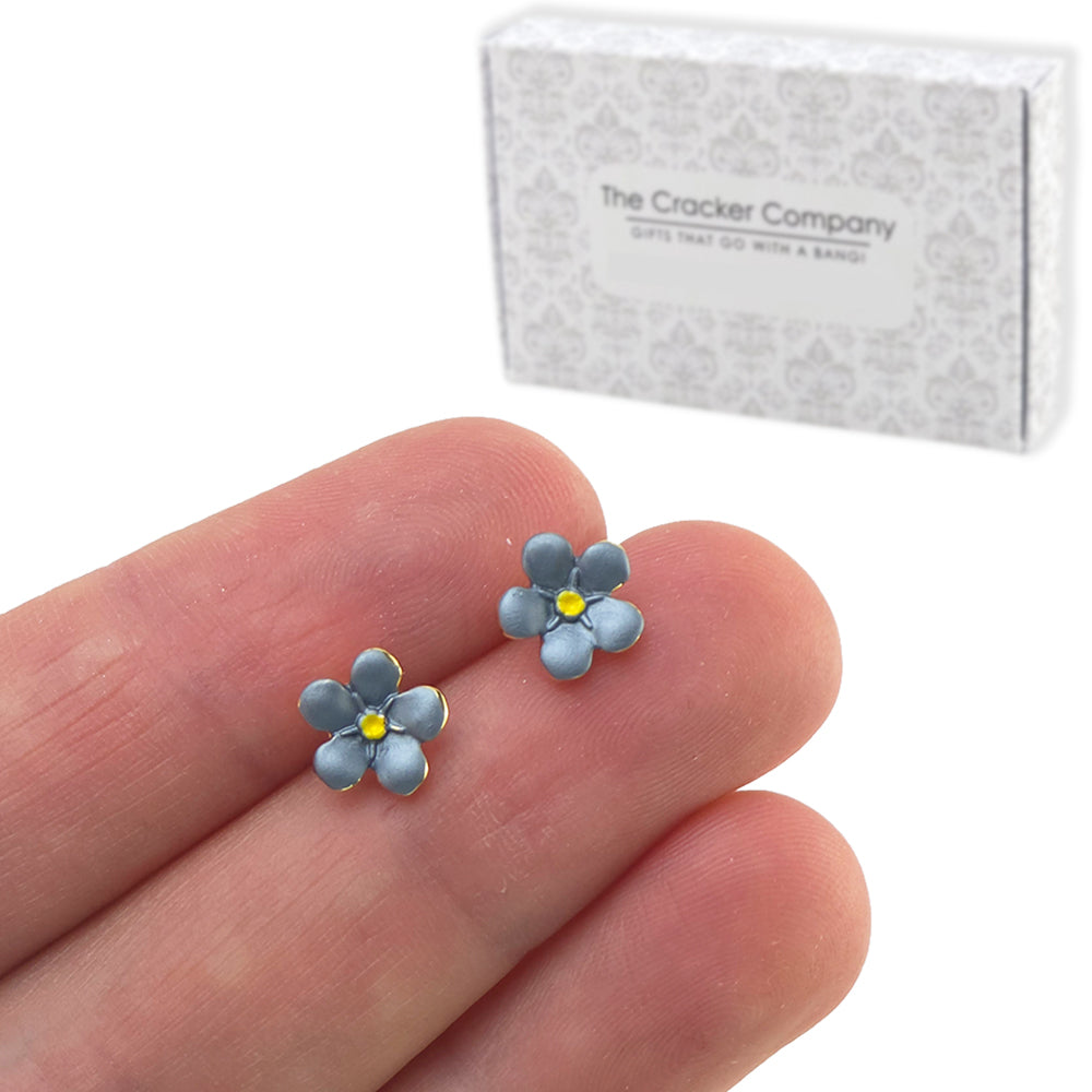 Dainty Forget Me Not | 14k Gold Stud Earrings | Little Gift | Cracker Filler