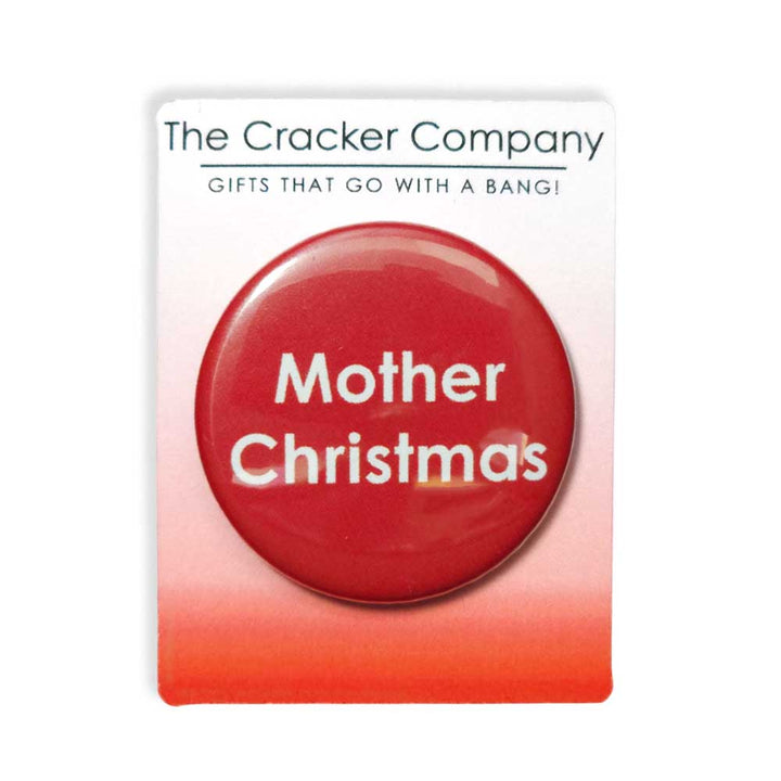 Mother Christmas | 38mm Button Pin Badge | Little Gift | Cracker Filler