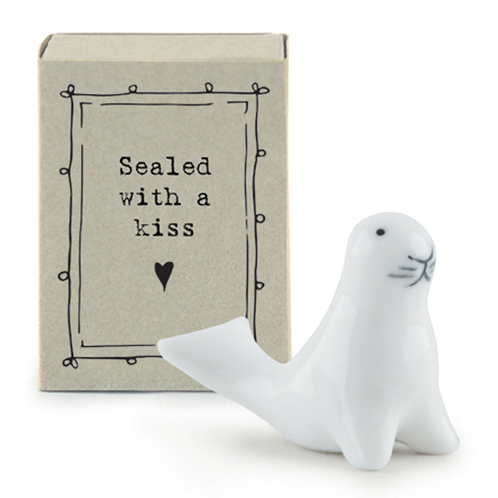 Sealed With a Kiss Matchbox | Ceramic Seal | Cracker Filler | Little Gift