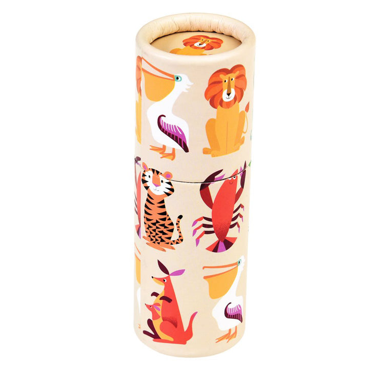 Fun Wild Animals | 12 Short Coloured Pencil Crayons | Little Gift | Cracker Filler