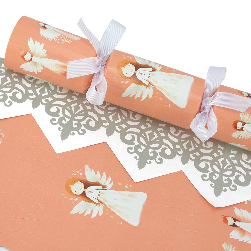 Whimsical Peach Christmas Angels | Cracker Making Craft Kit | Make &amp; Fill Your Own