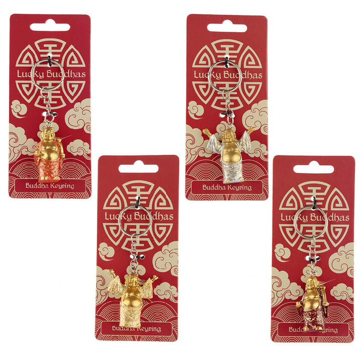 Lucky Buddha Keyring with Glitter | Single | Little Gift | Cracker Filler