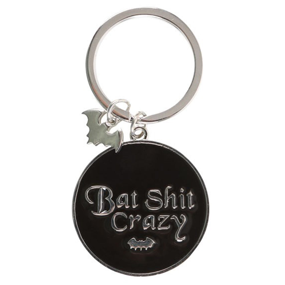 Bat Shit Crazy | Enamel Keyring | Mini Gift | Cracker Filler