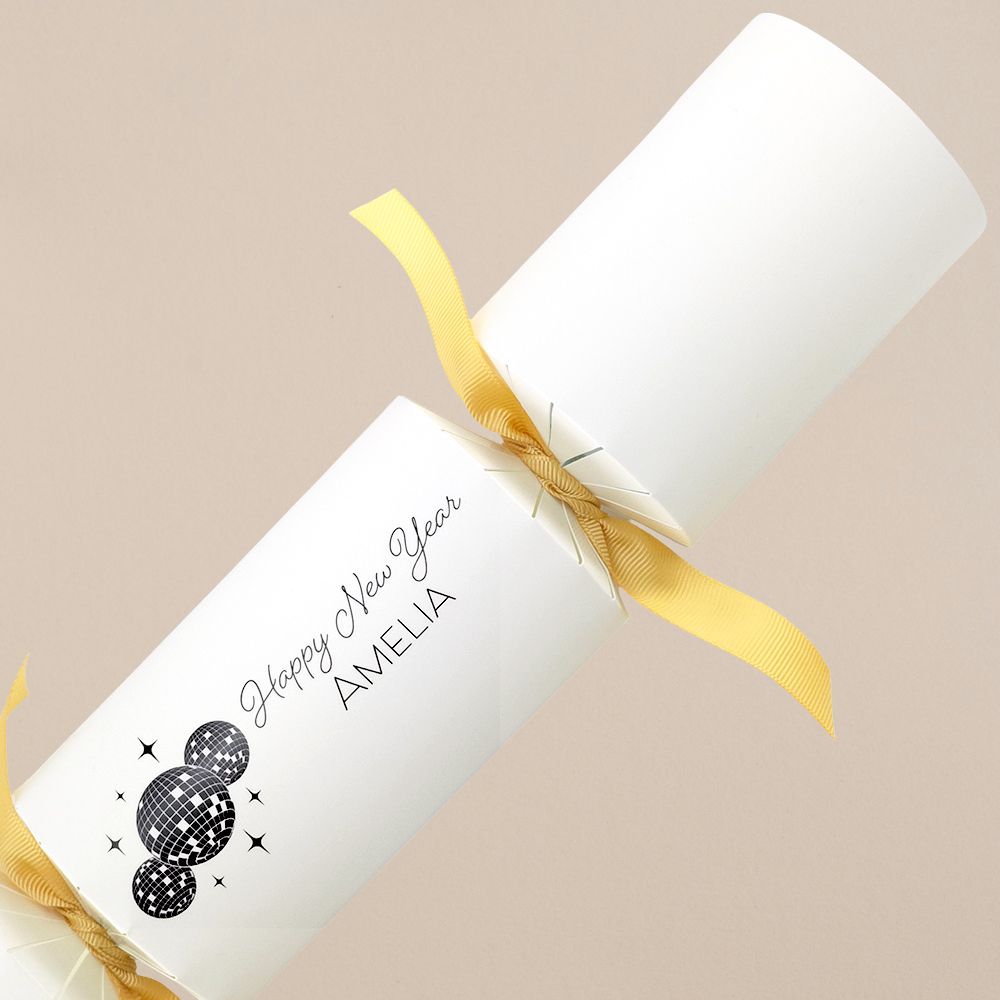 Personalised Mirror Ball New Year Crackers Kit | Add Own Names | Minimum 4