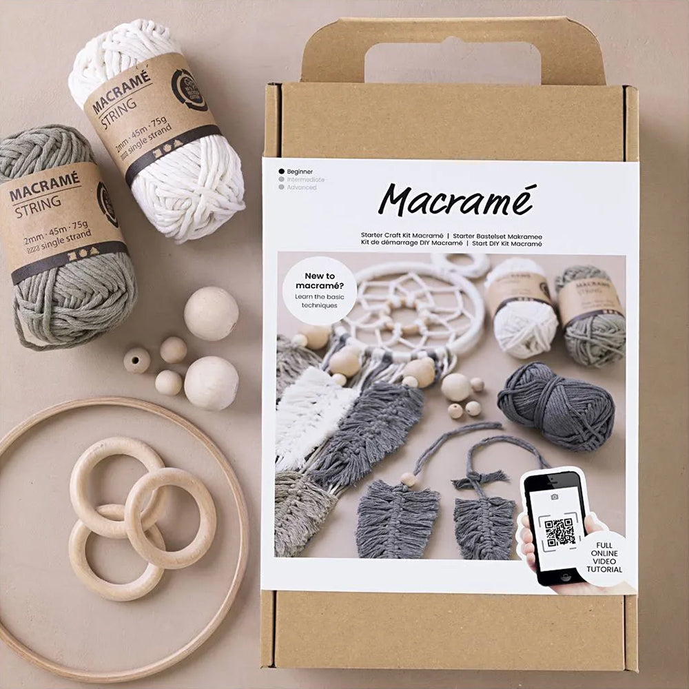 Macrame Starter Set | Complete Craft Kit | Make a Dreamcatcher
