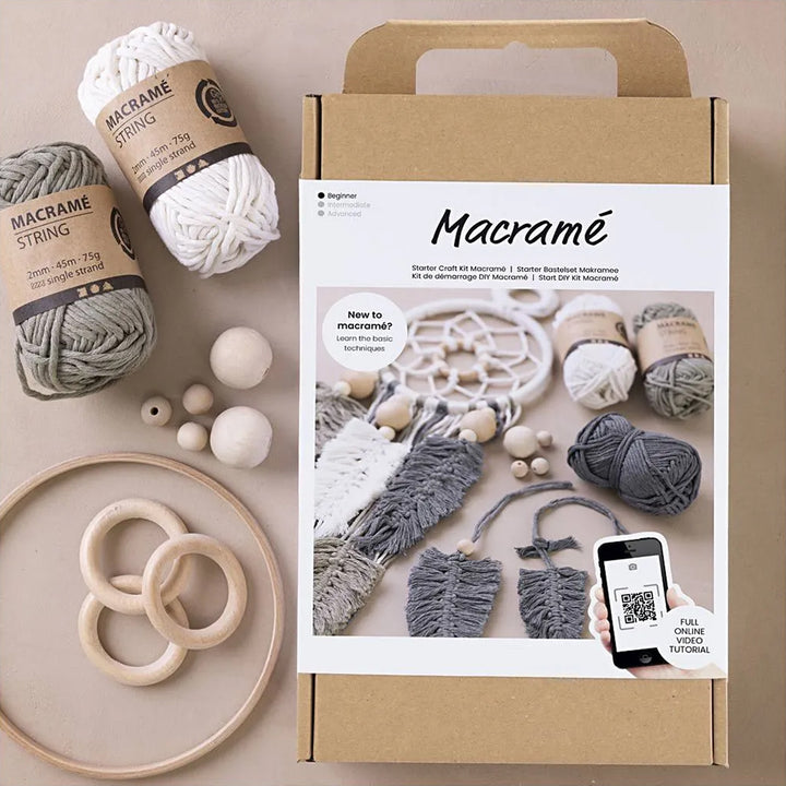 Macrame Starter Set | Complete Craft Kit | Make a Dreamcatcher