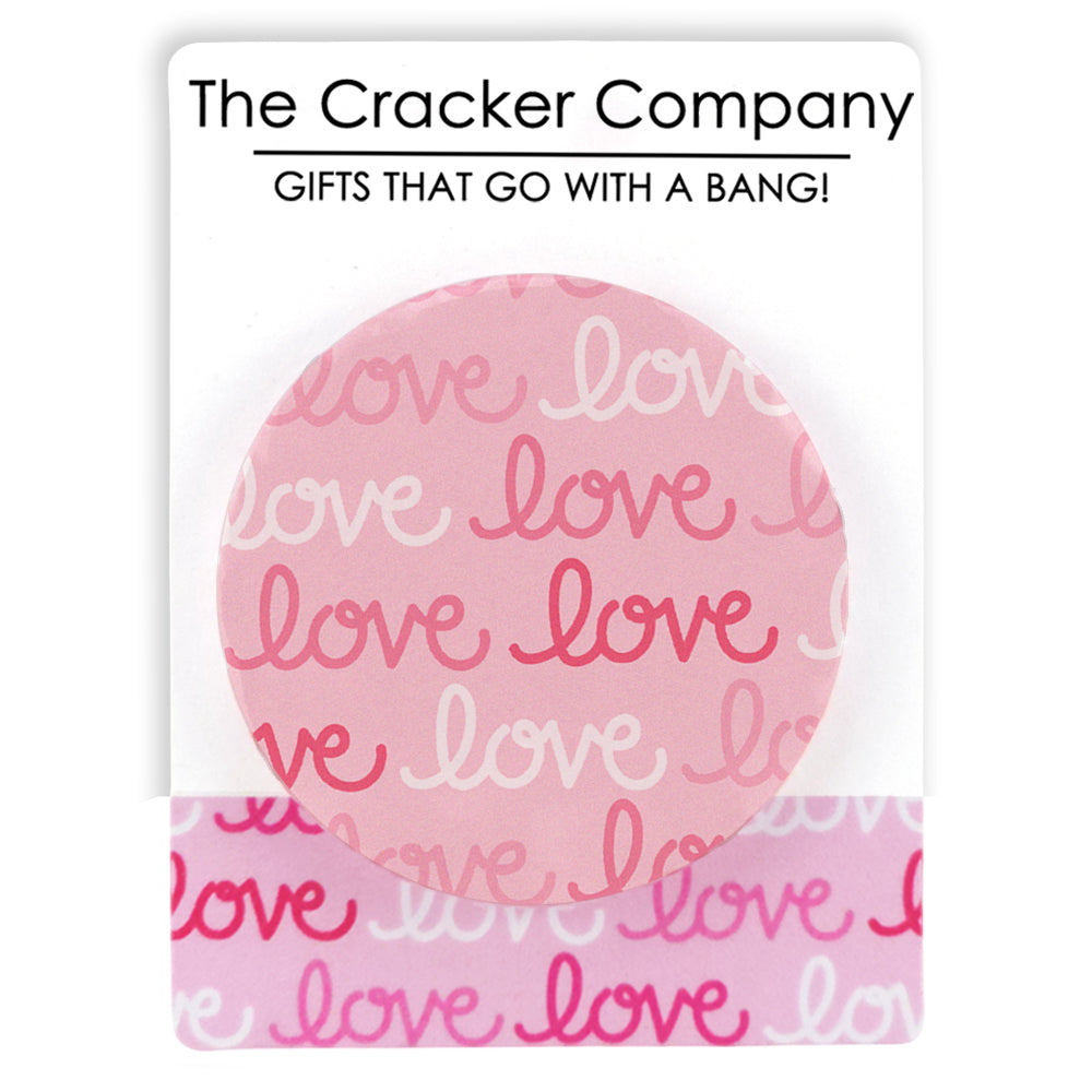 Love Love Love | 38mm Button Pin Badge | Little Valentines Gift | Cracker Filler