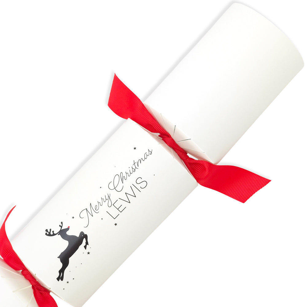 Personalised Rudolph Silhouette Crackers Kit | Add Your Own Names | Minimum 4