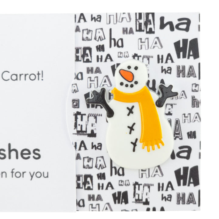 I Love Your Little Carrot! | Snowman | Button Wishes Sew On Token | Little Gift